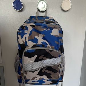 LL Bean Blue Camo Backpack